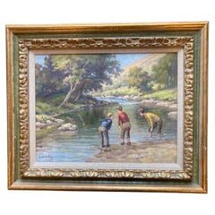 Vintage Charles McAuley Oil Painting on Canvas