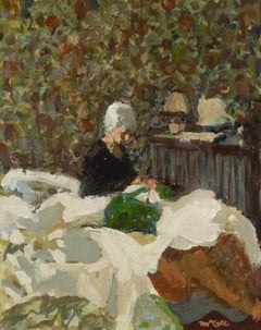 La borsa verde, dipinto olio su tavola di Charles McCall