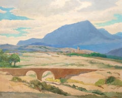 Auqaduct e Saltillo, Mexico, Impressionist Landscape, Rookwood