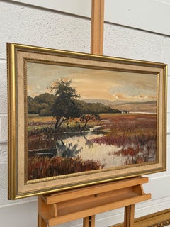 Post-Impressionist Oil Painting of Donegal Wetlands Landscape in Ireland