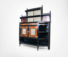 Charles Meeking & Co. Londra, stand da sala a specchio vittoriano A. Hall