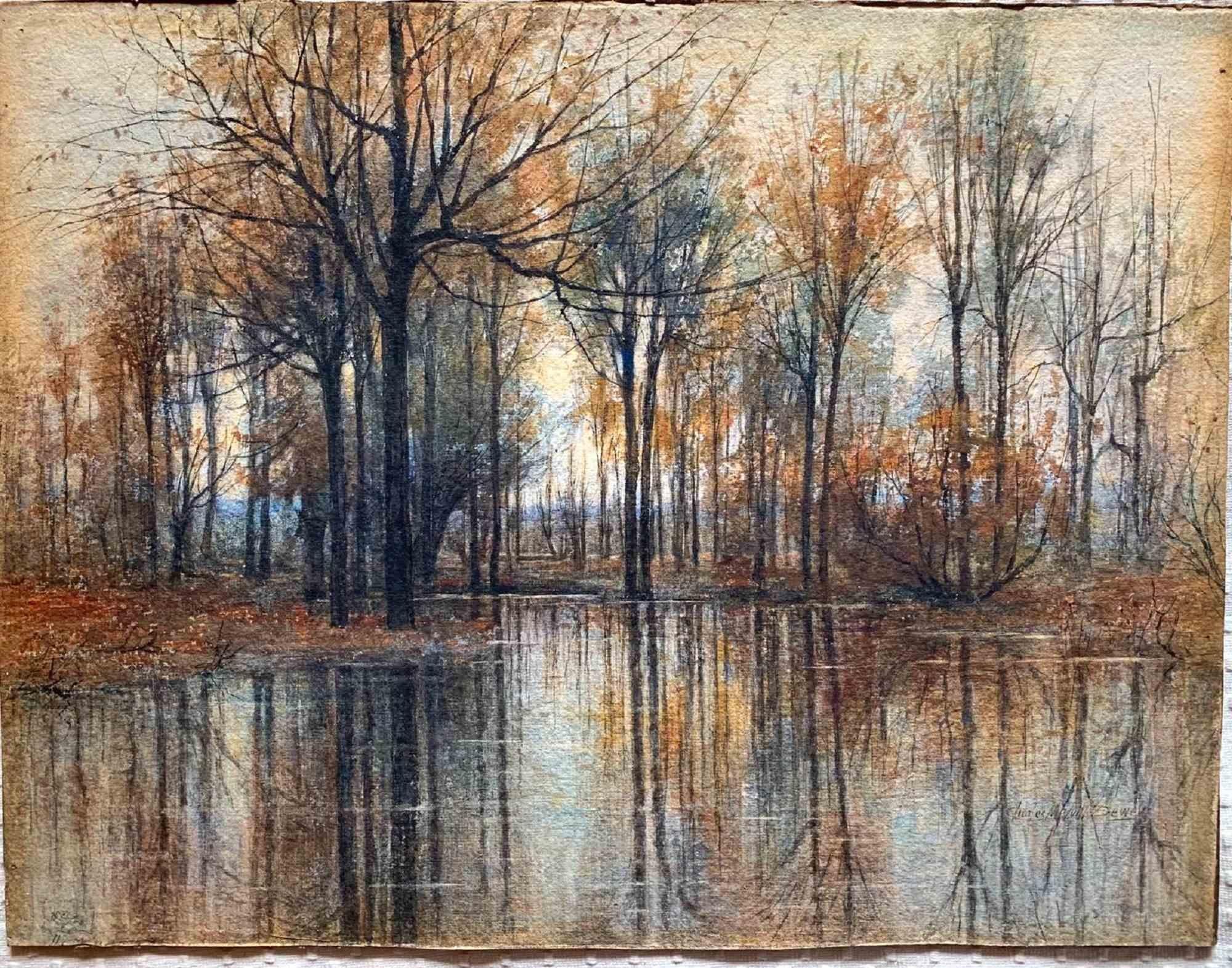 The Mirror of the Woods-Painting by Charles Melville Dewey-20th Century