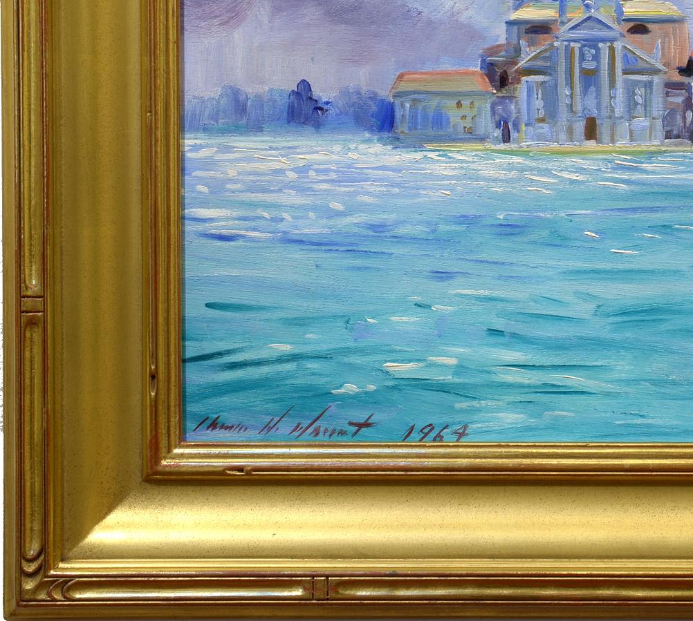 San Giorgio Maggiore, Venise, Italie, Impressionniste américain, huile - Impressionnisme américain Painting par Charles Merrill Mount