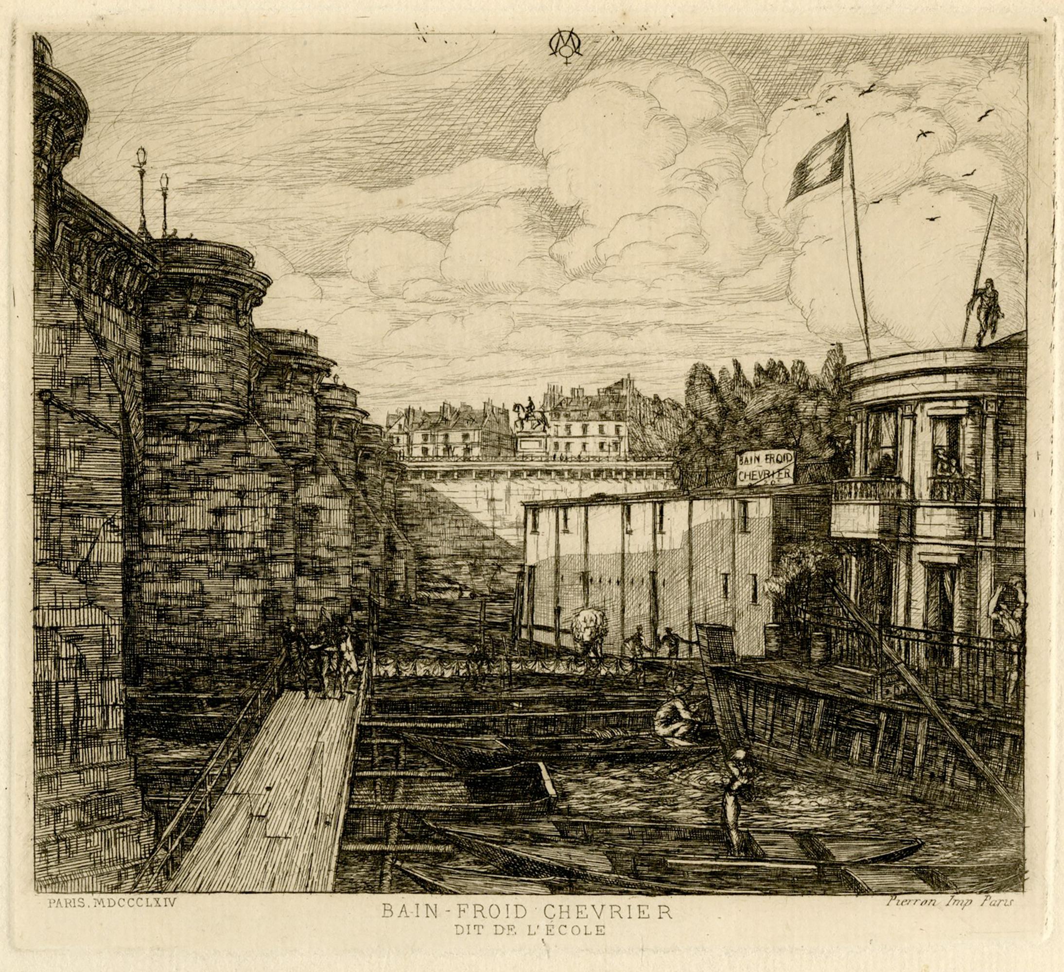 Bain-Froid Chevrier; Stabilimento di bagni freddi Chevrier, "Bagni scolastici", Parigi