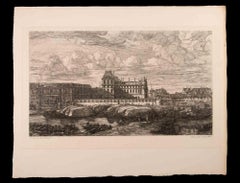 City Landscape - Original Etching by C. Meryon - 1866