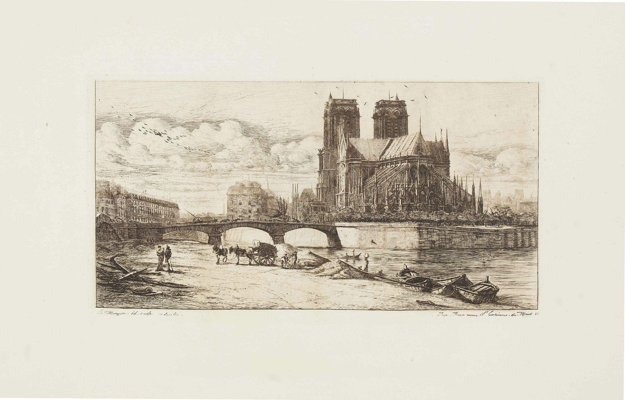 Eaux-fortes sur Paris, vers 1850-1854 en vente 3