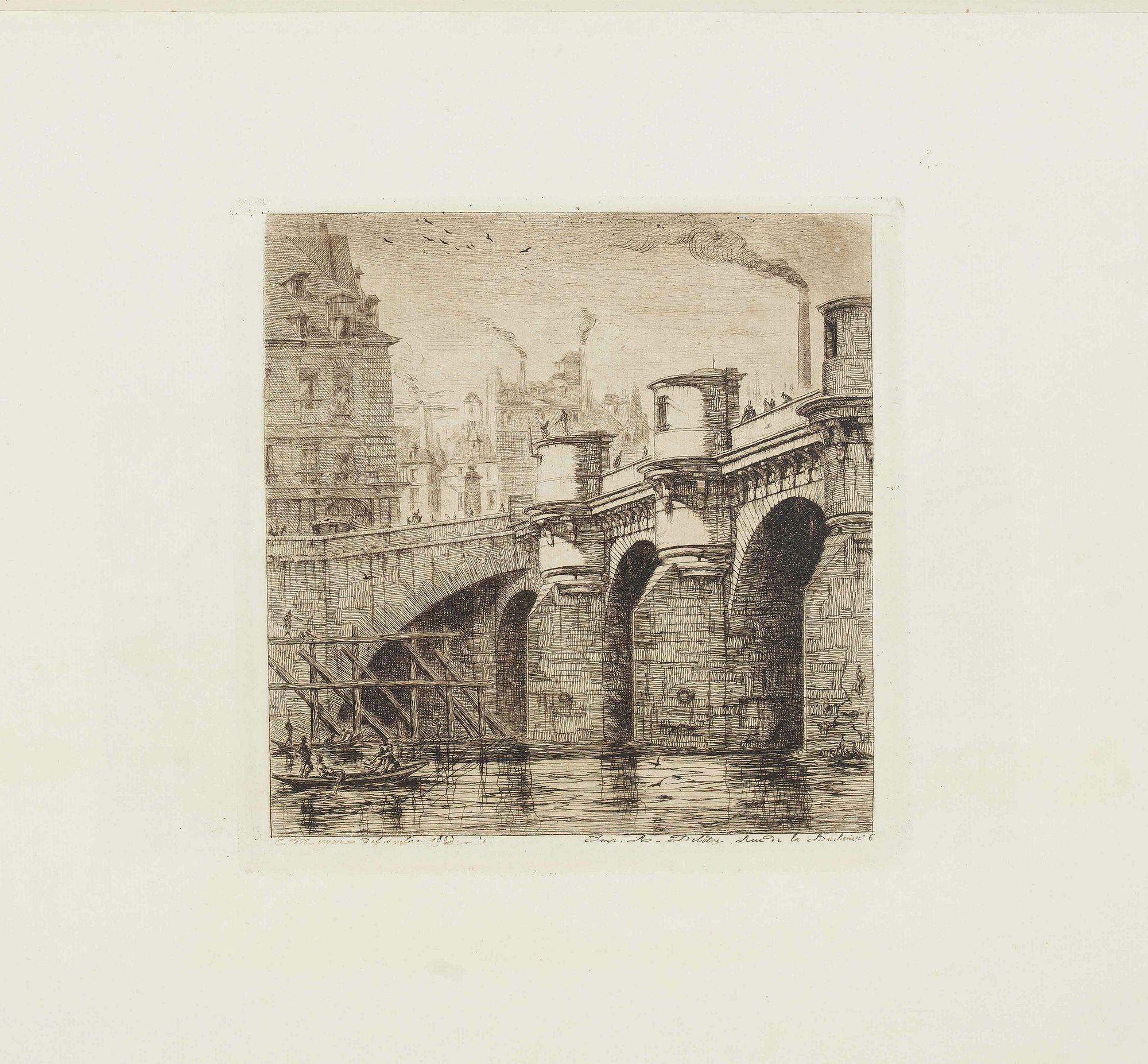 Eaux-fortes sur Paris, vers 1850-1854 en vente 5