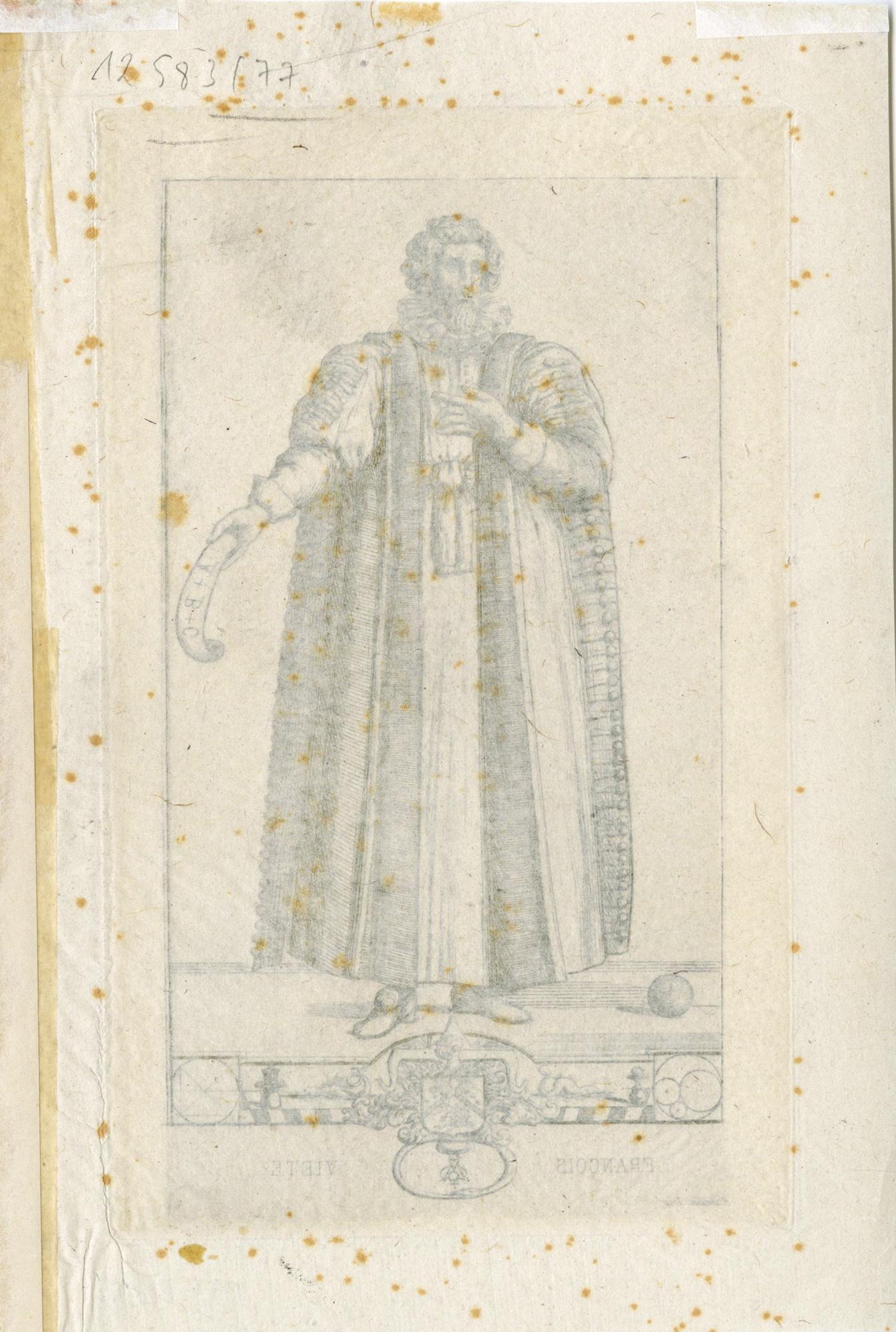 François Viète - Print by Charles Meryon