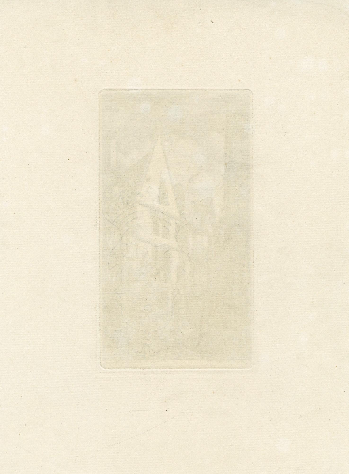 Rue De Toiles, Bourges (Französische Schule), Print, von Charles Meryon