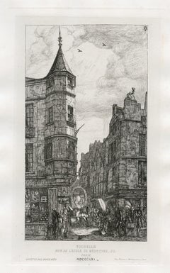 « Tourelle rue de l'École de médecine 22 » gravure originale