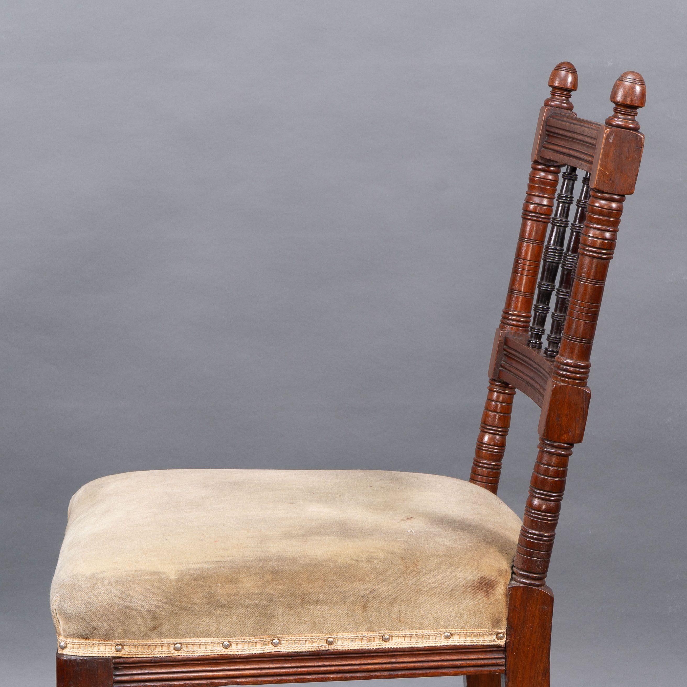 Charles Mills & Sons. Three Aesthetic Movement side chairs w. ebonized turnings im Angebot 4