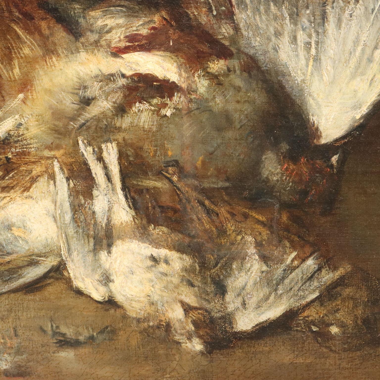 Still life with birds 19th century For Sale 1