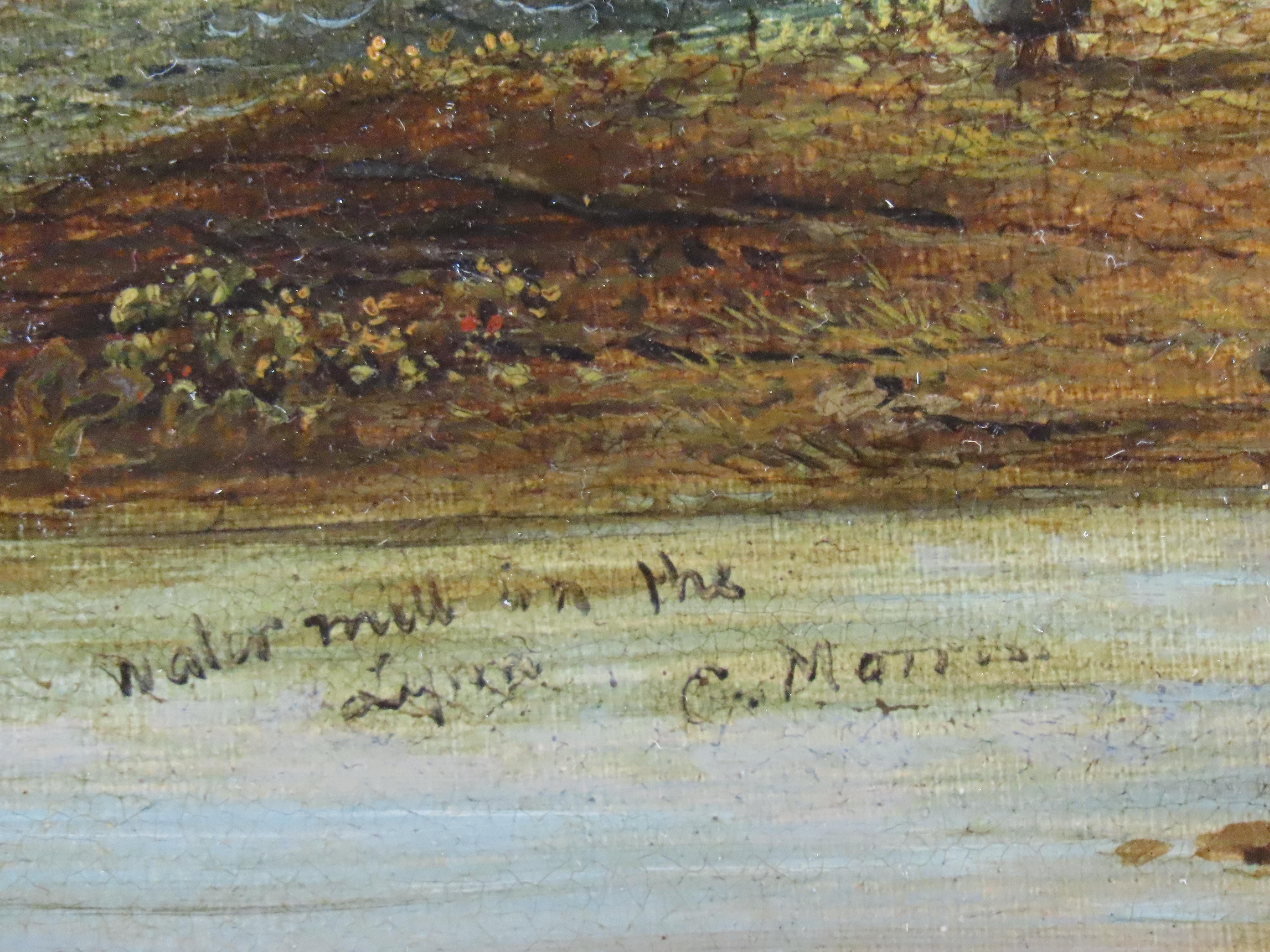 Original Ölgemälde auf Leinwand, Charles Morris senior. „Ein Wassermühlen auf dem Leimm“ im Angebot 2