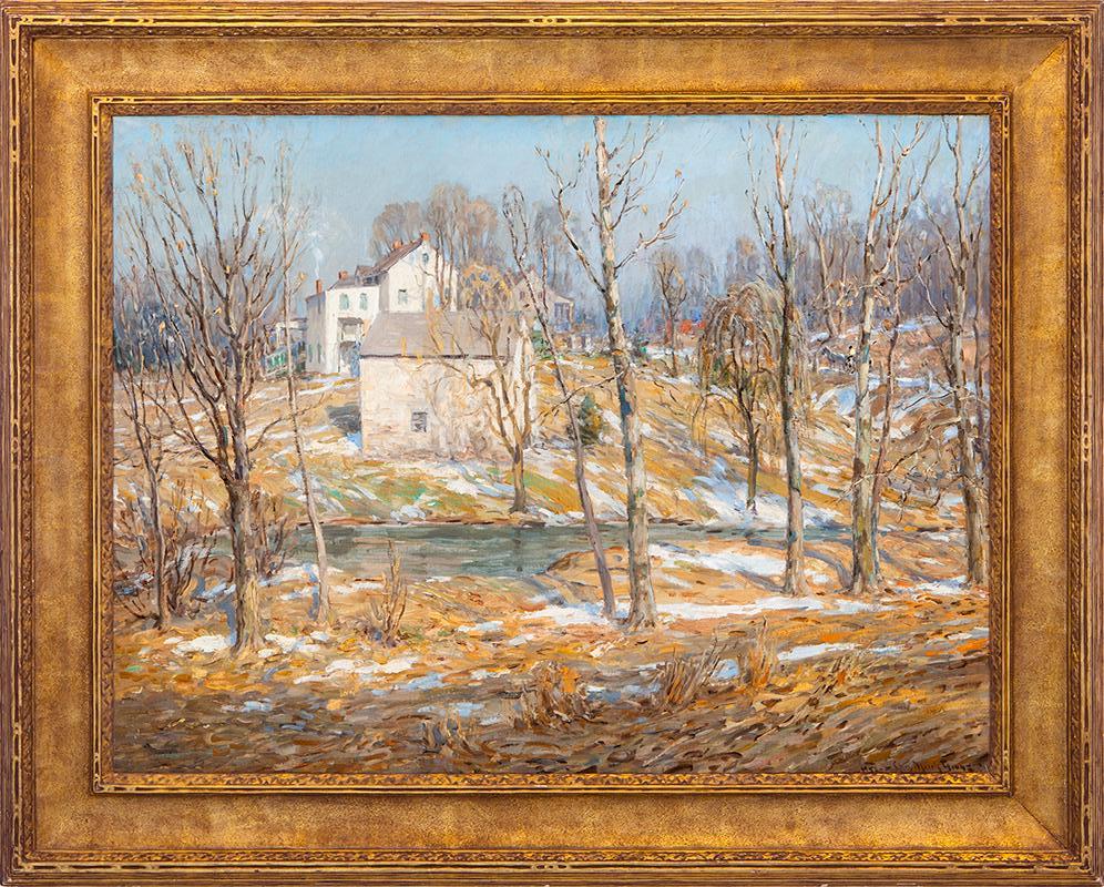 Landscape Painting Charles Morris Young - "Neige fondante
