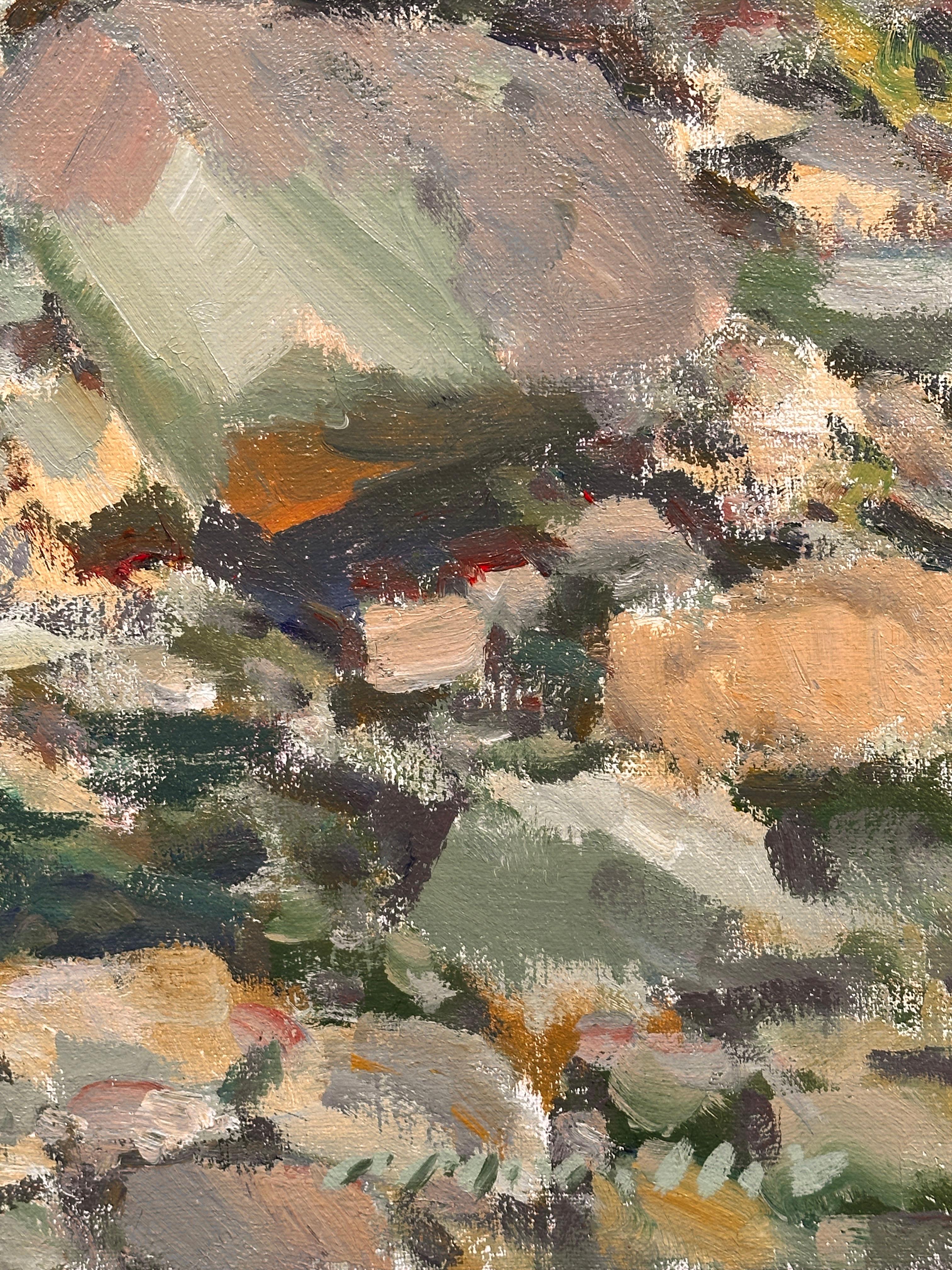 Peinture de paysage « Mountain Stream » de l'artiste Charles Movalli (1945-2016) en vente 2