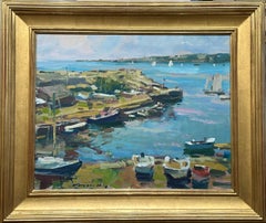 "Pigeon Cove" - Charles Movalli Paintings, Popular Rockport Area, Landscape