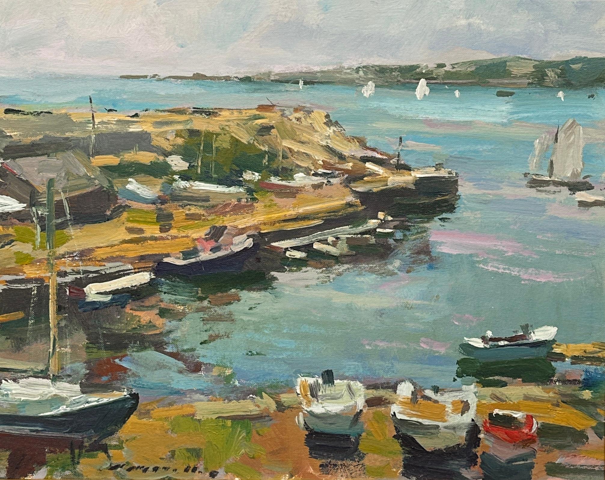 "Pigeon Cove" - Charles Movalli Paintings, Popular Rockport Area, Landscape 