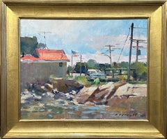 Charles Movalli Artist painting "Riverdale Store"