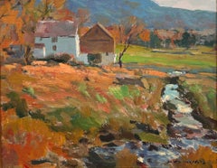 Writer and Artist Charles Movalli Painting "Sterling Ridge, Vermont"