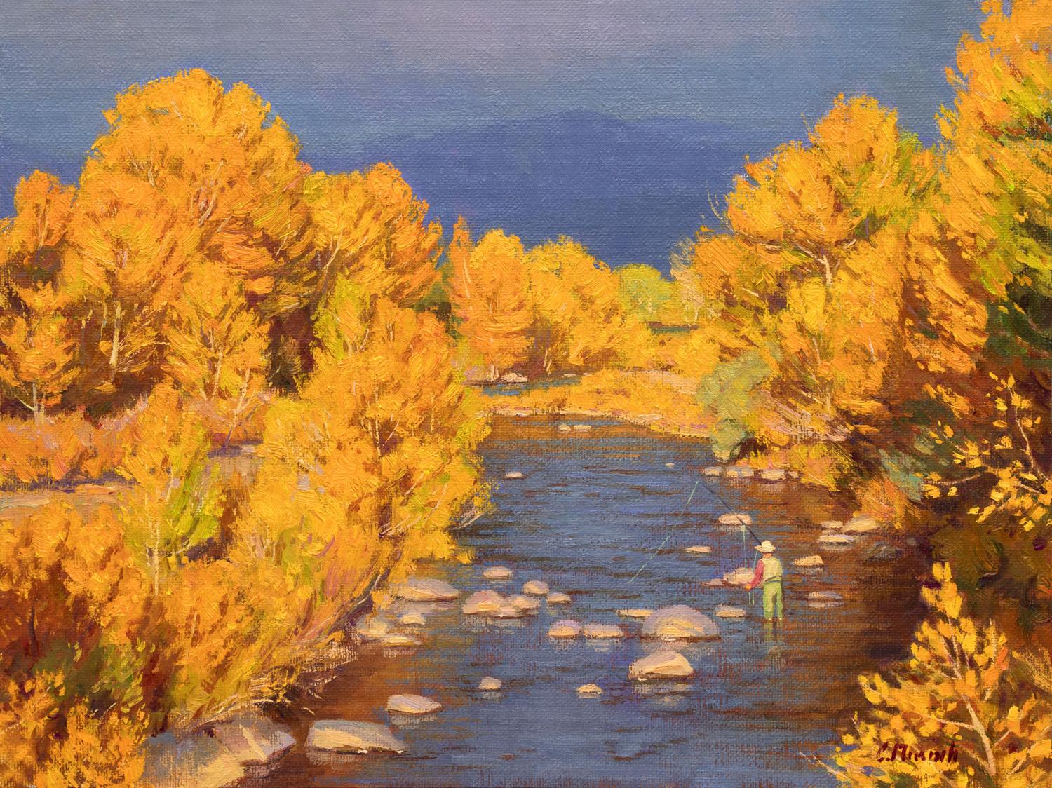 Autumn Textures - Painting by charles muench