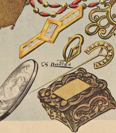 Original Gustave Rouquier Bijouterie - jewelry art nouveau vintage poster