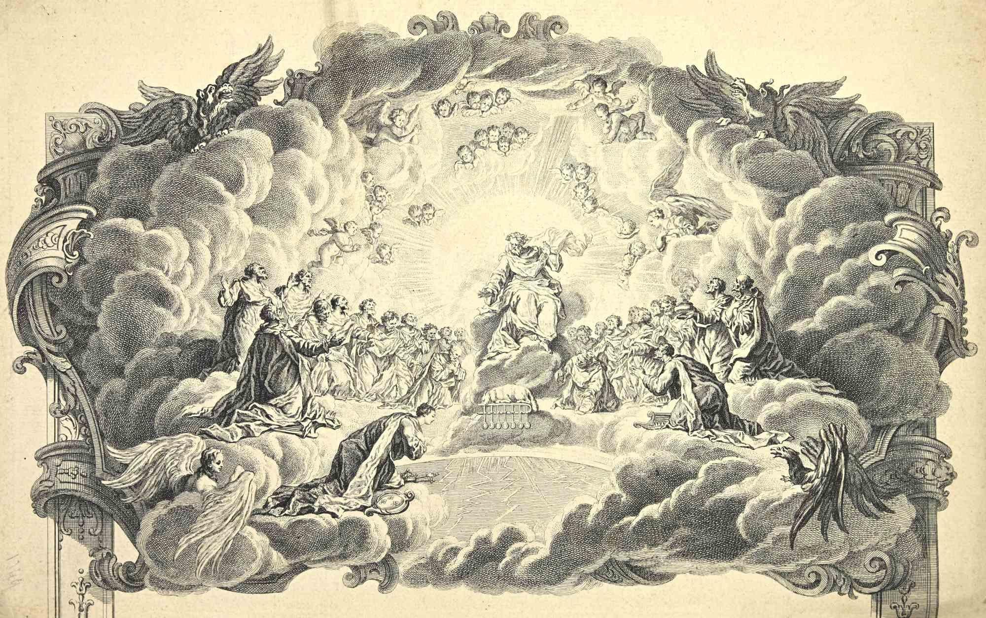 Figurative Print Charles-Nicolas Cochin the Elder - Appearance - Gravure par C.N. Cochin l'Ancien - 1750