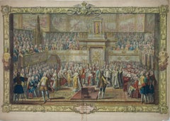 Le Roy Mene au Trone aus der Serie Le Sacre de Louis XV. 1722-1731