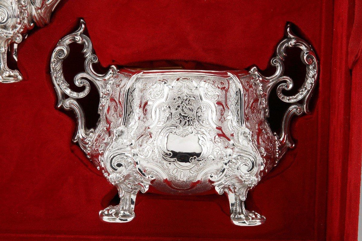 Charles Nicolas Odiot - Important Service Tea / Coffee Sterling Silver In Box XI For Sale 2