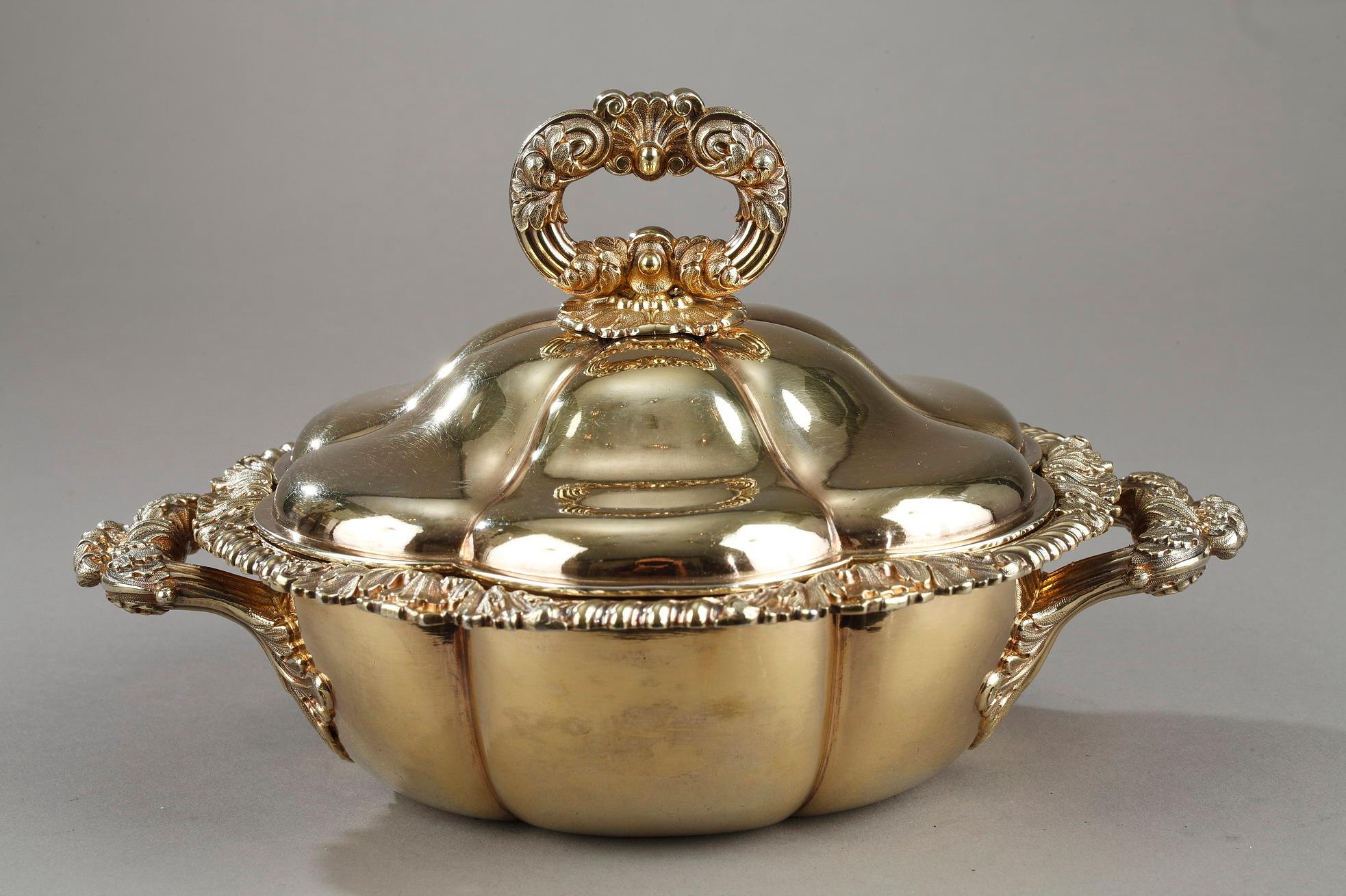 Charles Nicolas Odiot, Vermeil Oille Tureen, Mid-19th Century For Sale 5
