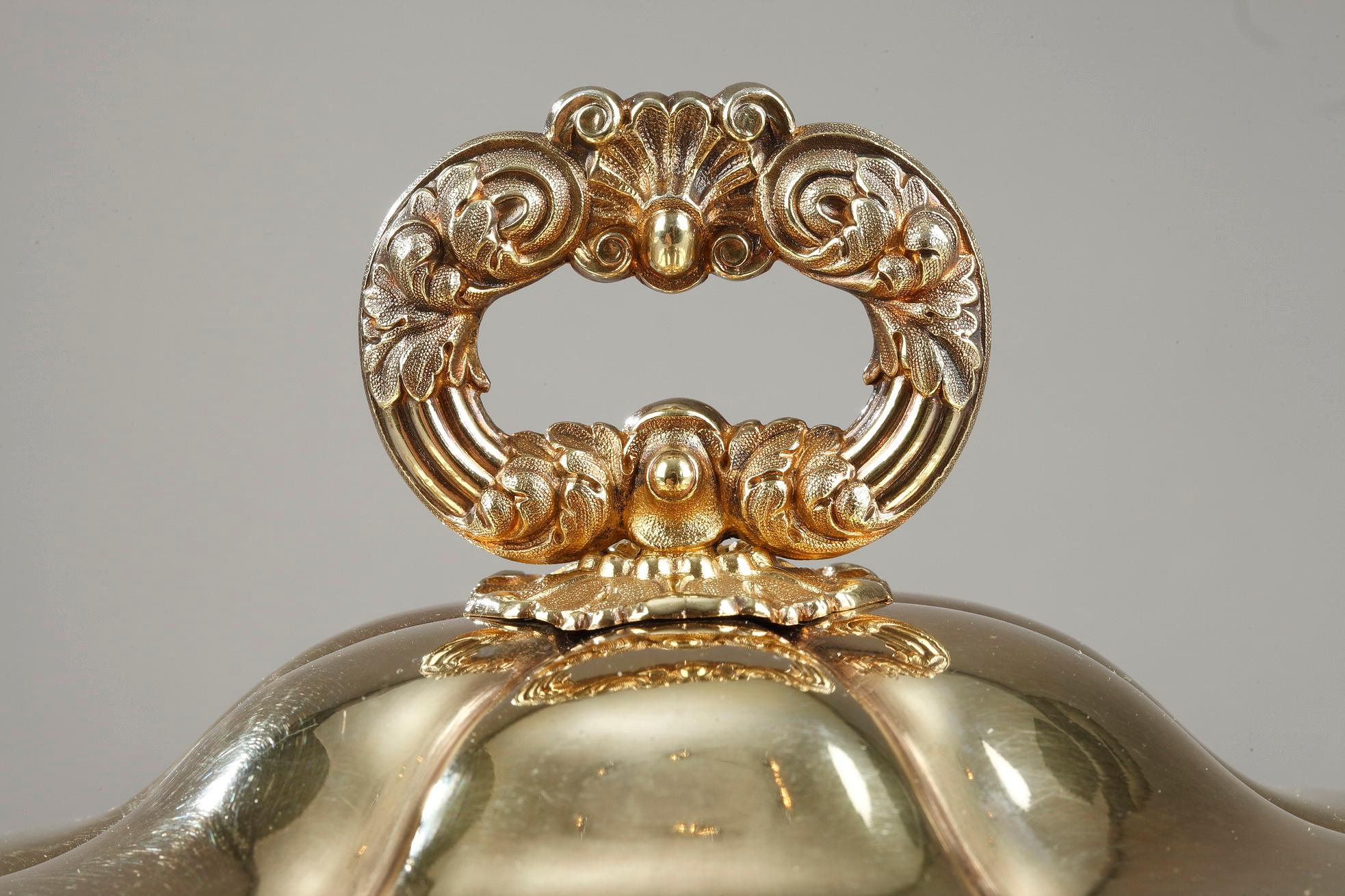 Charles Nicolas Odiot, Vermeil Oille Tureen, Mid-19th Century For Sale 6