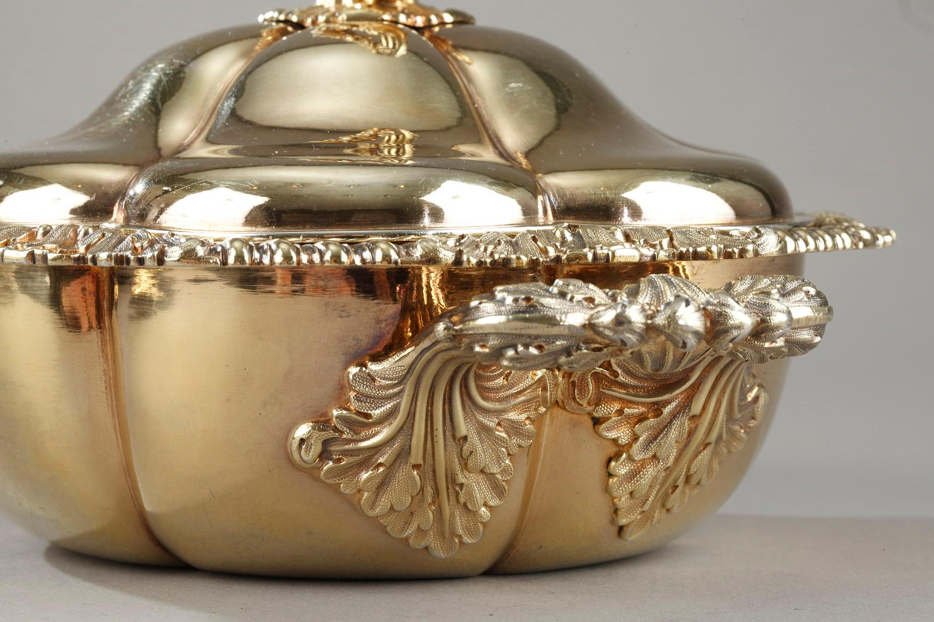 Charles Nicolas Odiot, Vermeil Oille Tureen, Mid-19th Century For Sale 7