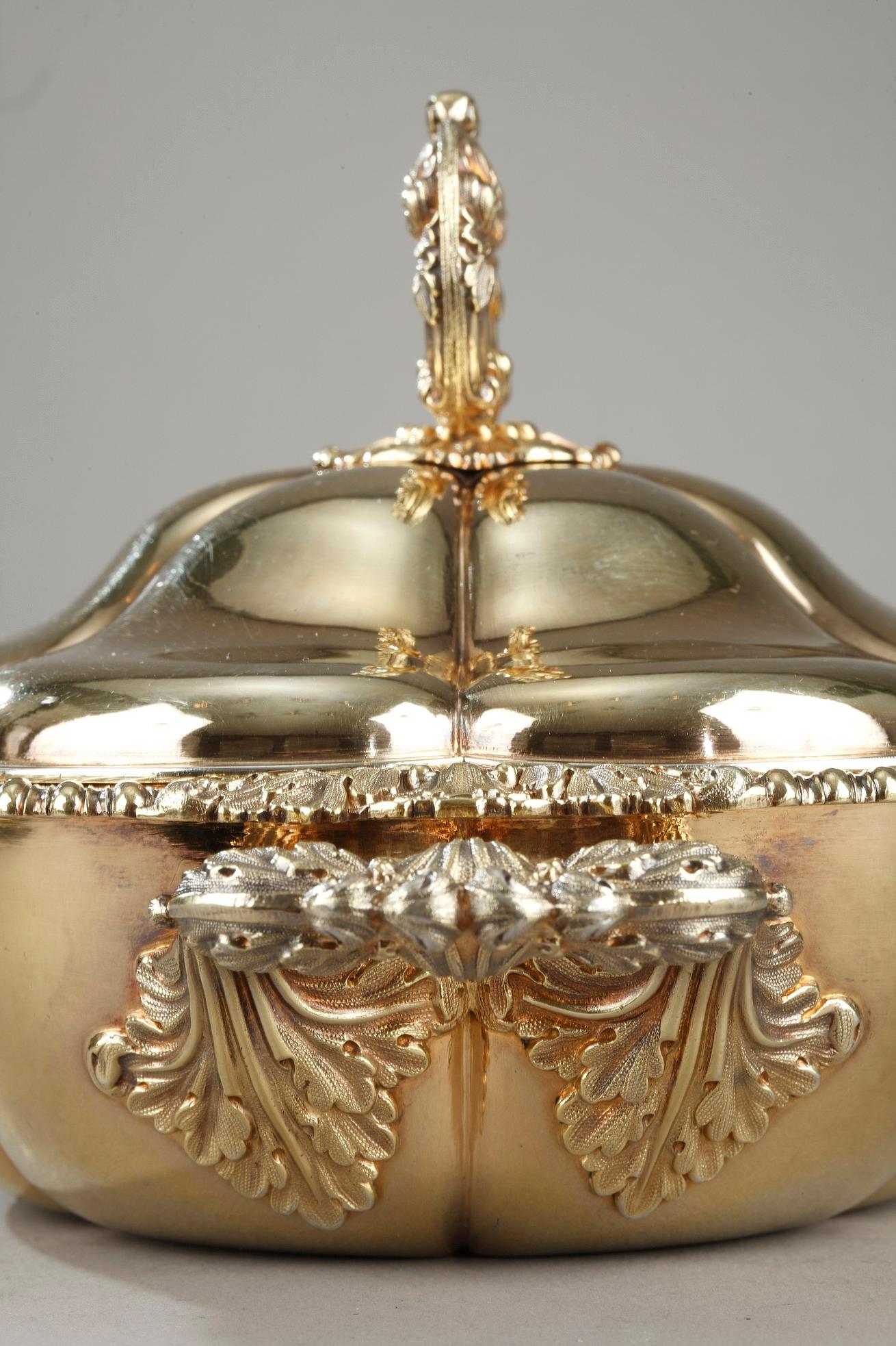 Charles Nicolas Odiot, Vermeil Oille Tureen, Mid-19th Century For Sale 9