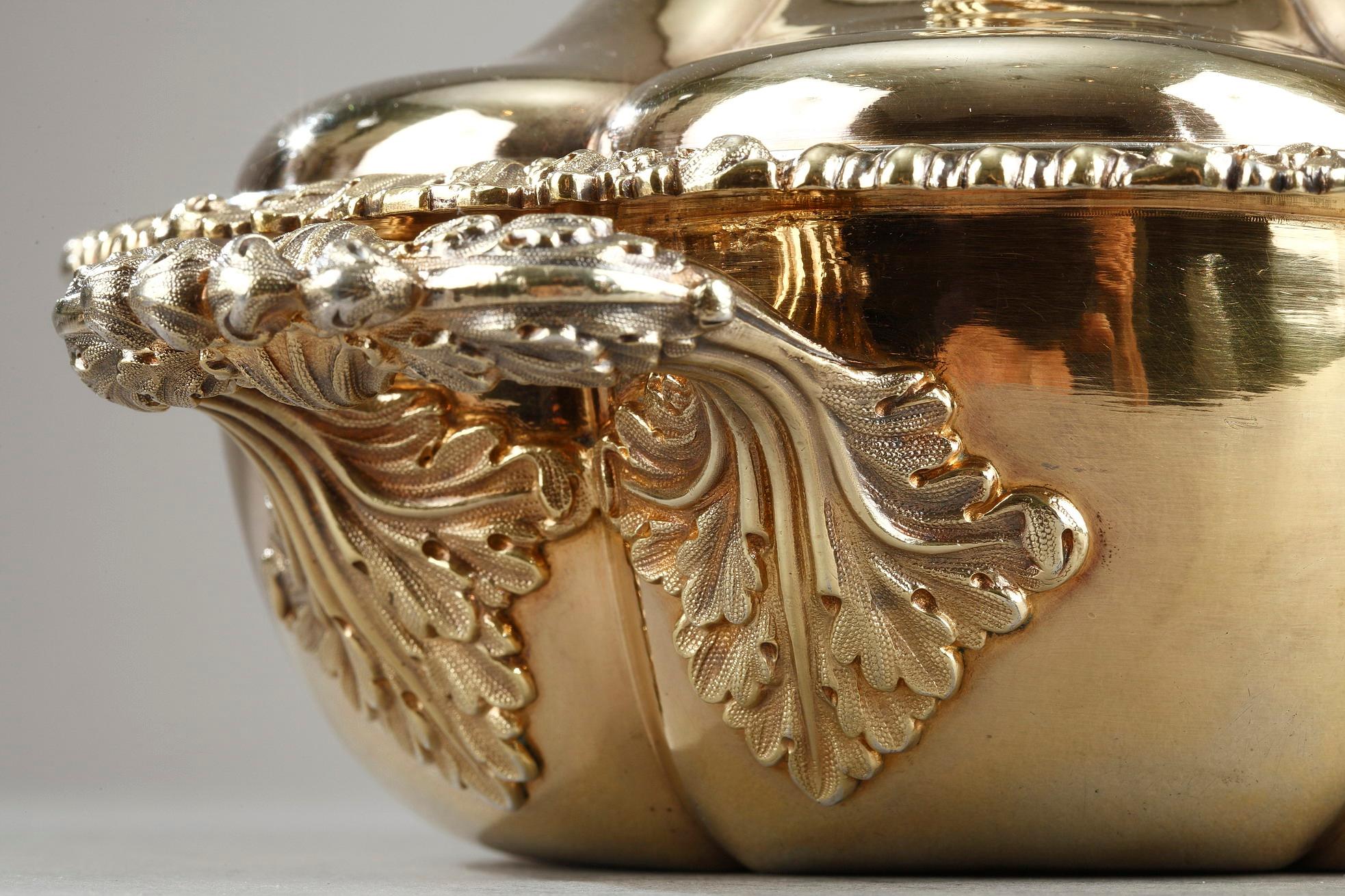 Charles Nicolas Odiot, Vermeil Oille Tureen, Mid-19th Century For Sale 10