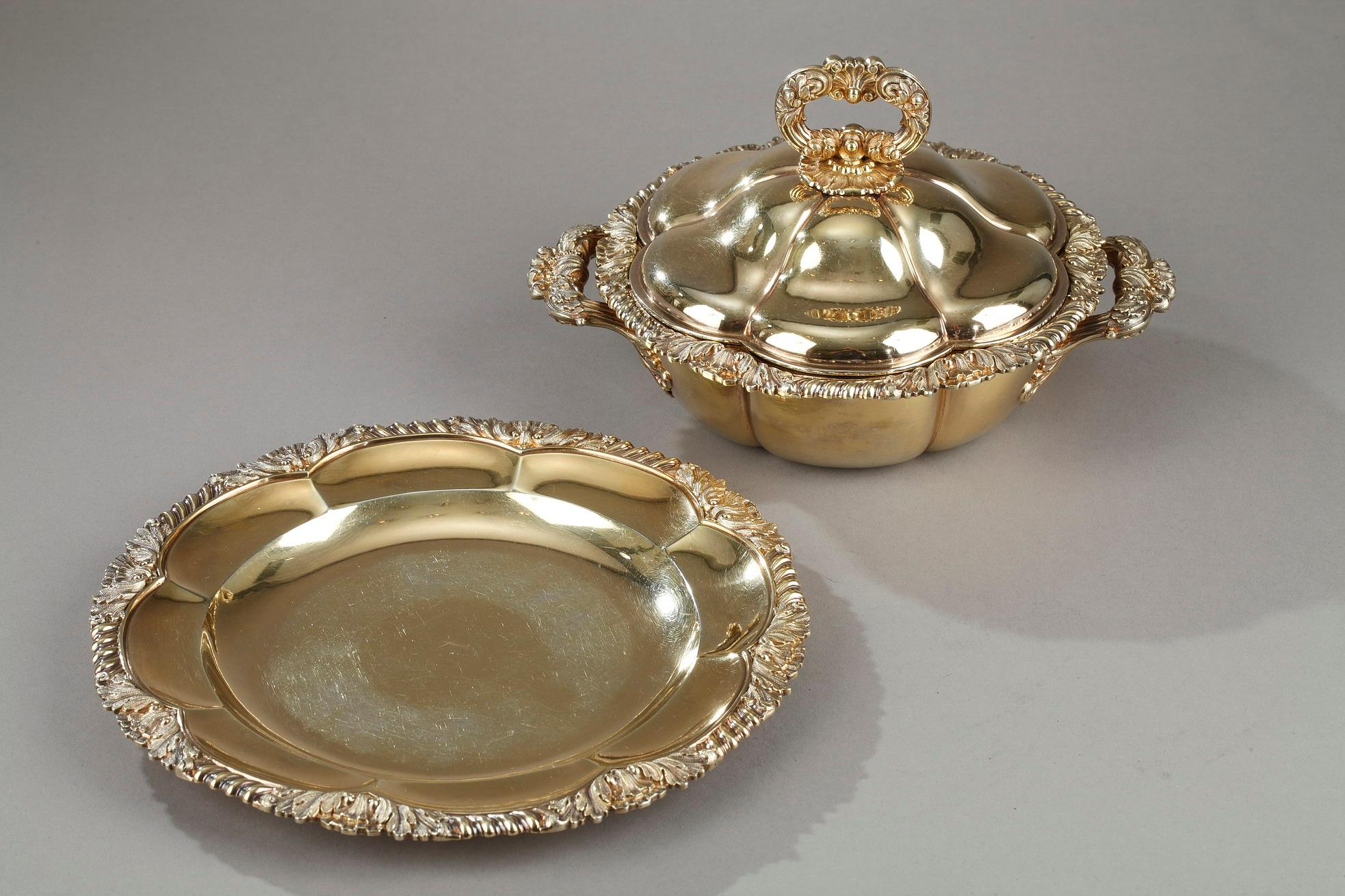 Charles Nicolas Odiot, Vermeil Oille Tureen, Mid-19th Century For Sale 2