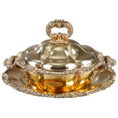 Antique Charles Nicolas Odiot, Vermeil Oille Tureen, Mid-19th Century