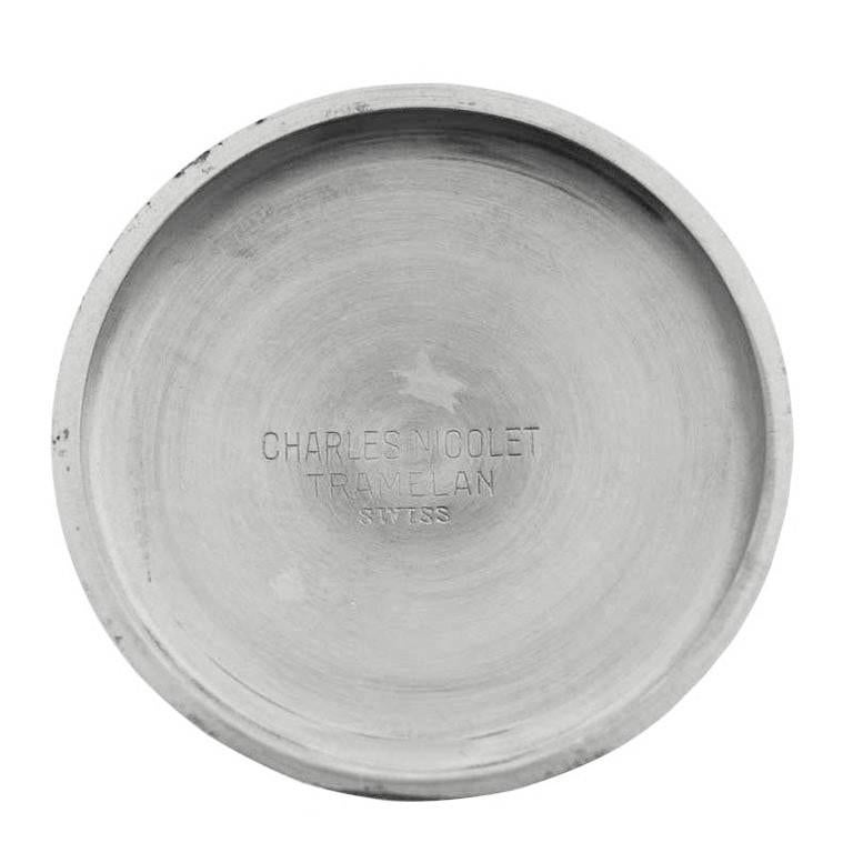Cronografo Charles Nicolet in oro rosa, circa anni '40 in vendita 10