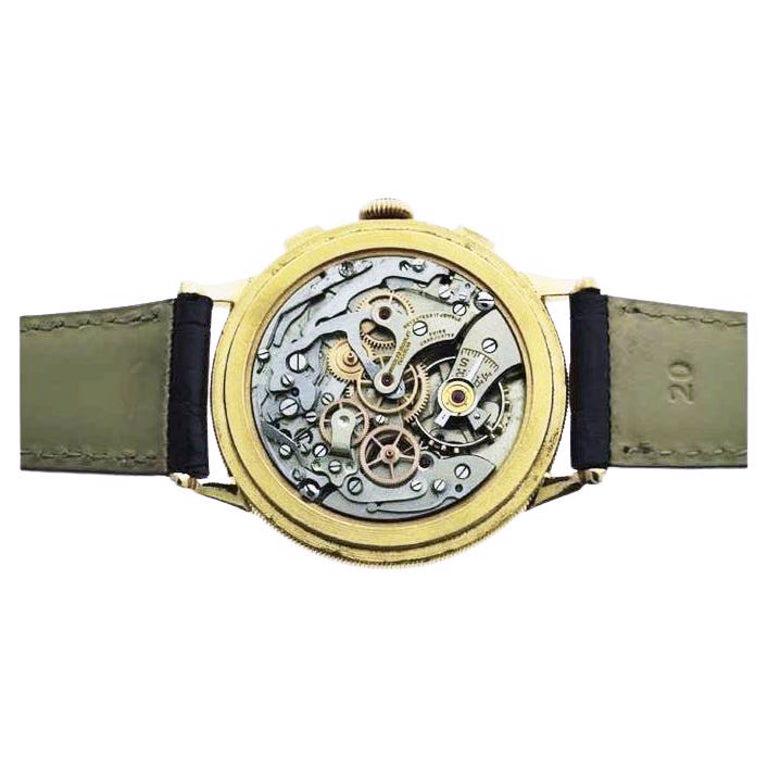 Cronografo Charles Nicolet in oro rosa, circa anni '40 in vendita 11