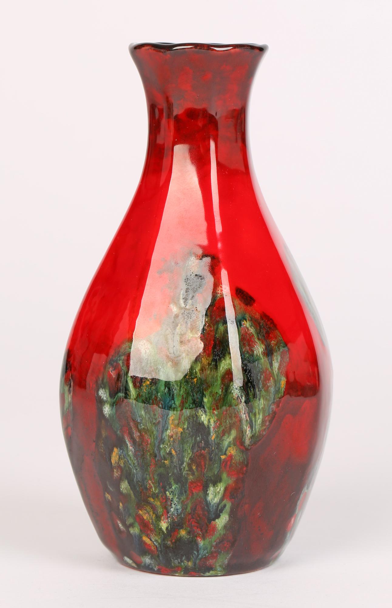Charles Noke and Fred Moore for Royal Doulton Sung Glazed Art Pottery Vase  In Good Condition In Bishop's Stortford, Hertfordshire