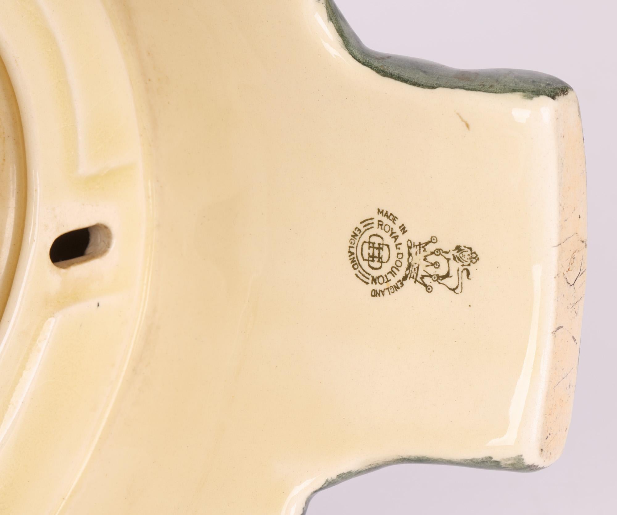 Charles Noke para Royal Doulton Tapa de altavoz de cerámica con cacatúa montada en venta 6