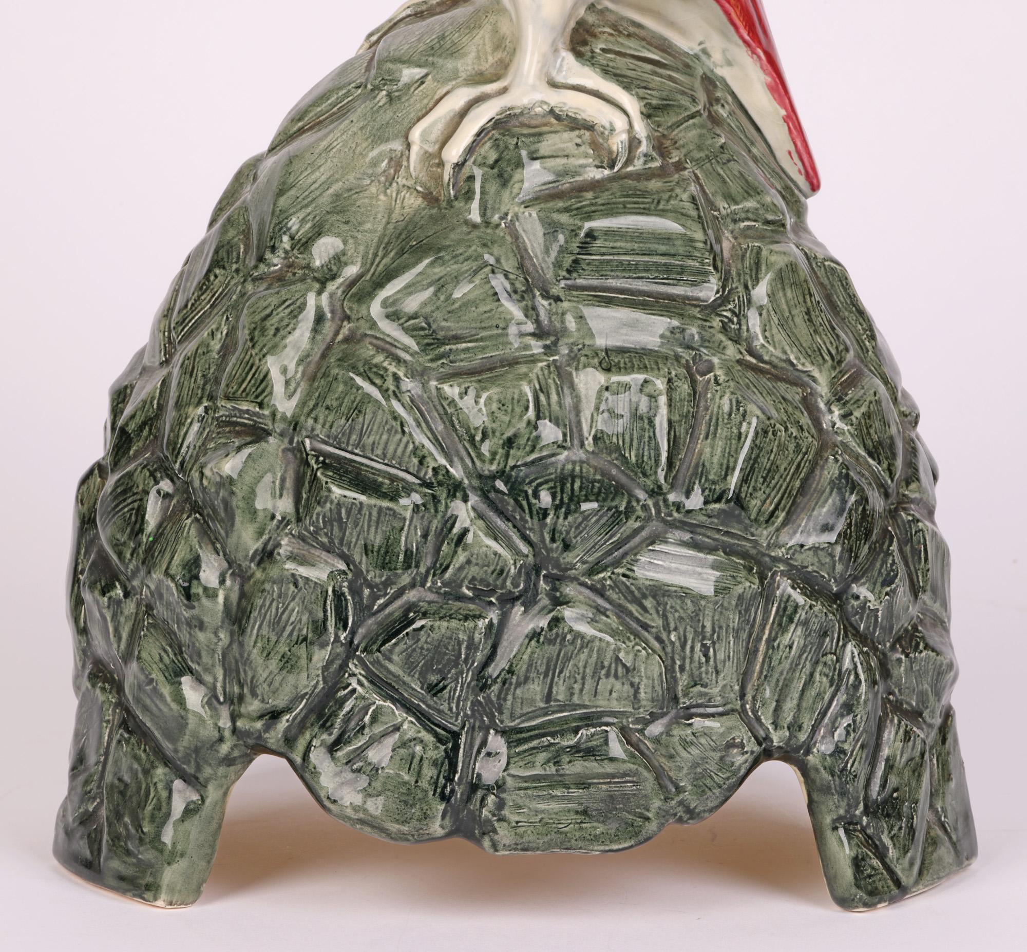 Charles Noke für Royal Doulton Cockatoo-Hülle, Keramik-Spiegeldecke (Art déco) im Angebot