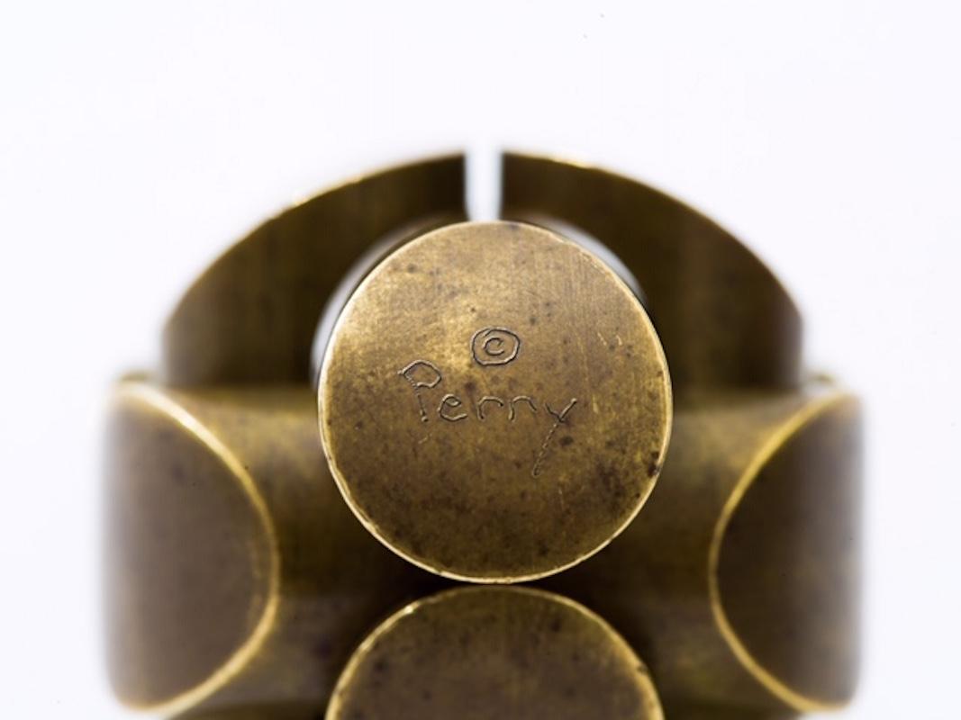 Modern Charles O. Perry Sculptor Ball and Zen Precision Brass Puzzles