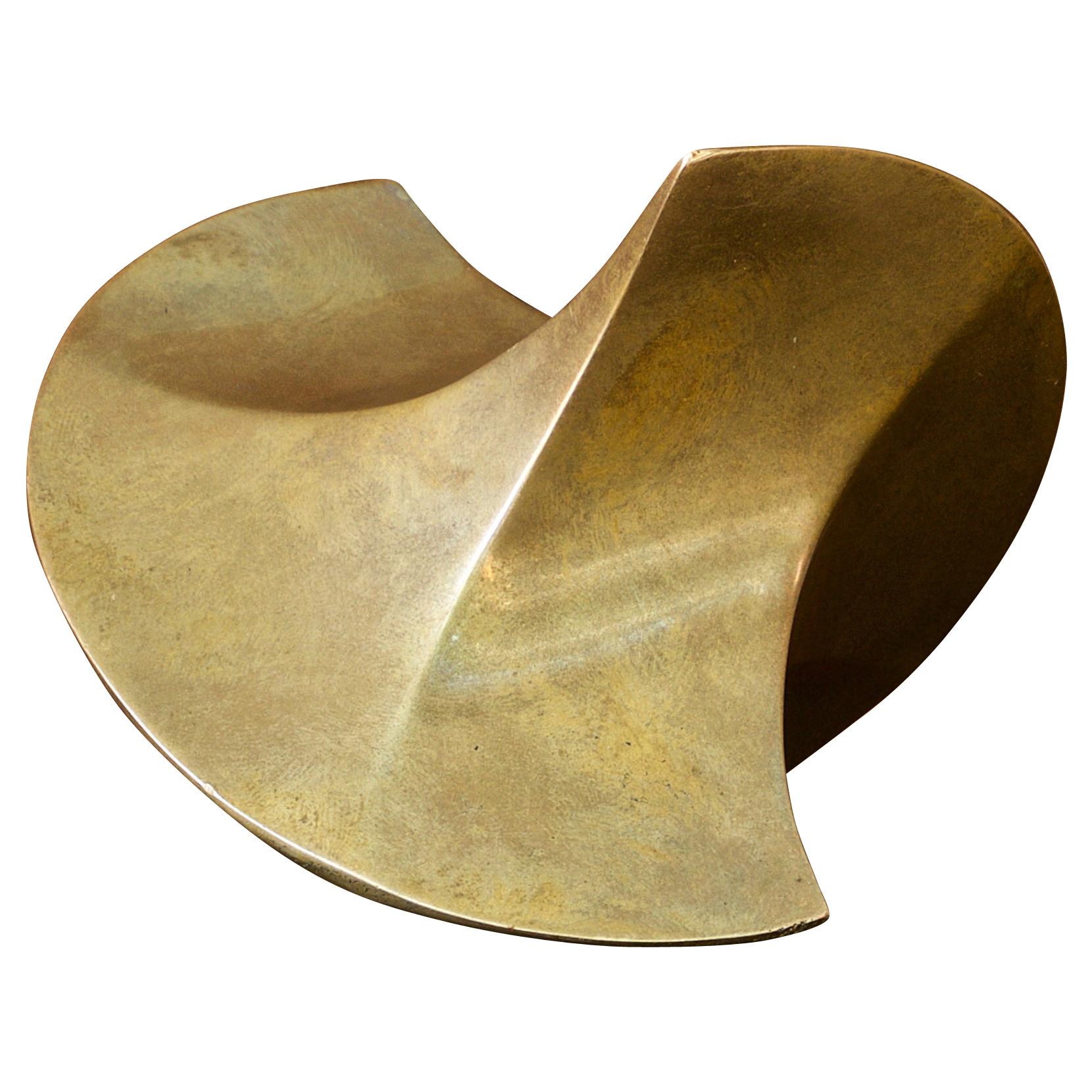 Charles O. Perry Sculpture Mace en bronze - Sculpture de coquillage Sphericon MIT - Arp géométrique Duchamp