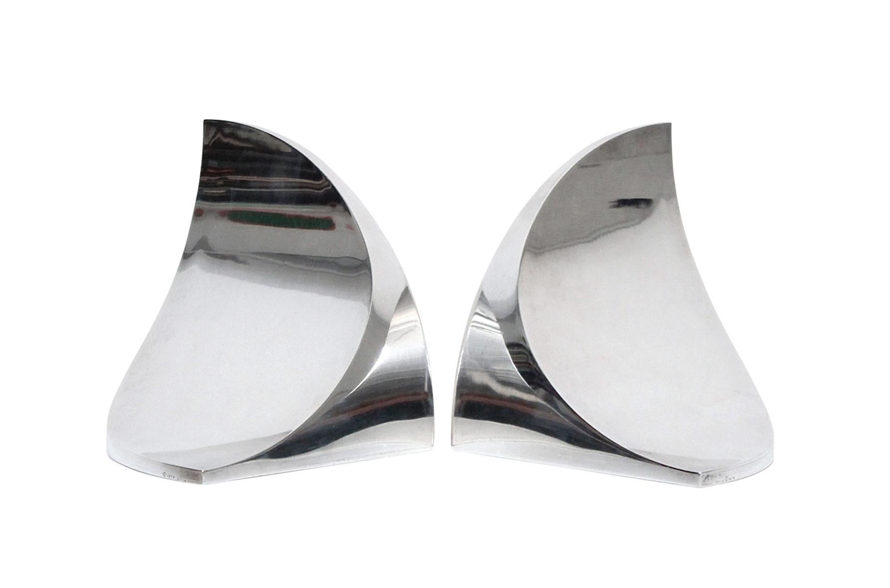 Mid-Century Modern Charles O. Perry for Tiffany & Co. Sterling Bookends