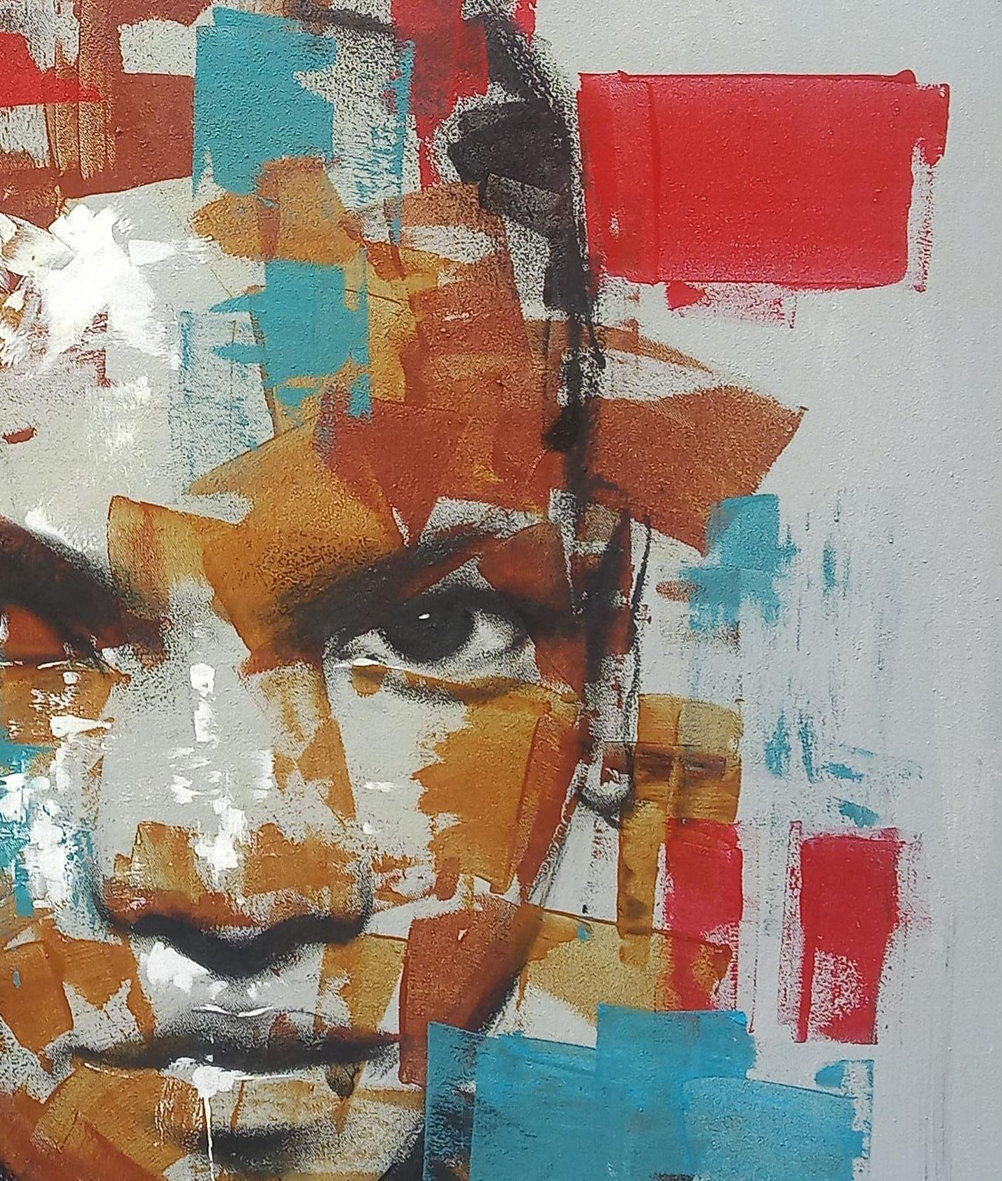 Juvenile III - Contemporary Painting by Charles Osaro