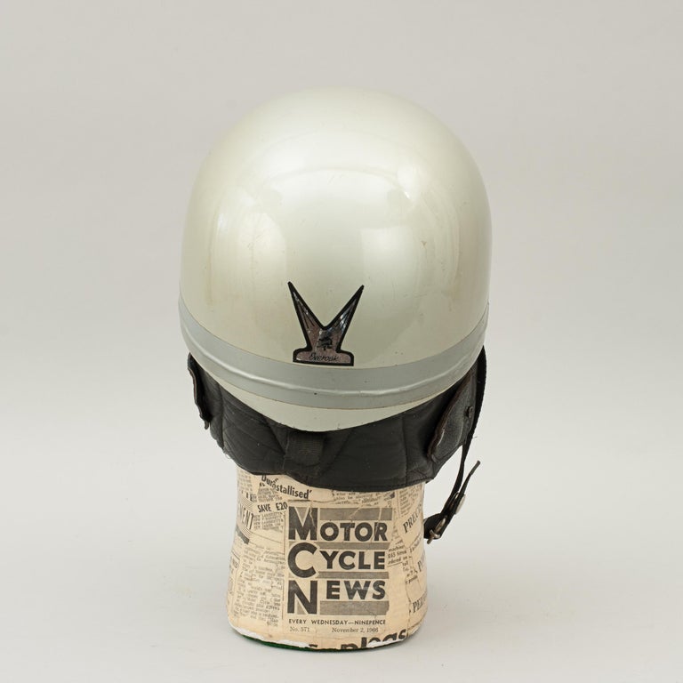 Charles Owen's Bowbilt Motorcycle Crash Helmet, Everoak, Vincent at 1stDibs