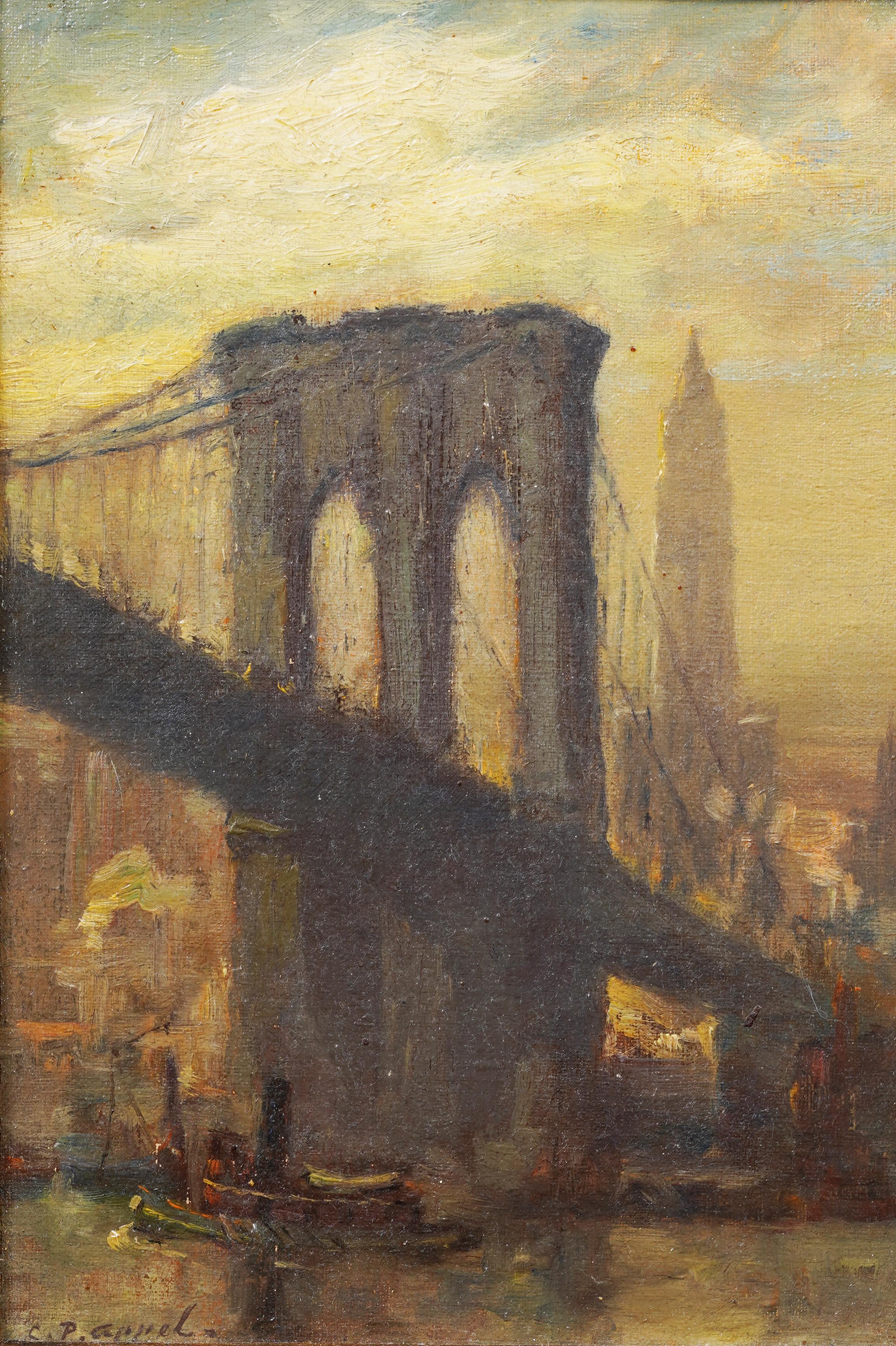 Raro e incredibilmente ben dipinto quadro a olio di Charles P. Appel (1857 - 1928) con veduta di New York.  Incorniciato.  Olio su tavola.  Firmato.  Dimensioni dell'immagine, 10H per 7L.


Bio dell'artista:

Nato a Brooklyn, New York, Charles Appel