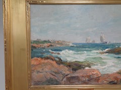 Charles Gruppe Marine Painting American Impressionist Salmagundi Rock Port