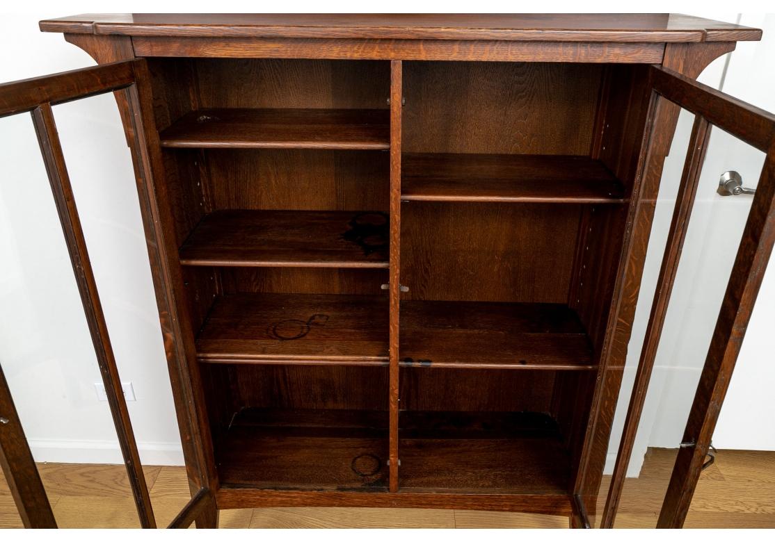 Arts and Crafts Charles P. Limbert Co. Arts & Crafts American Two-Door Bookcase, circa 1910 For Sale