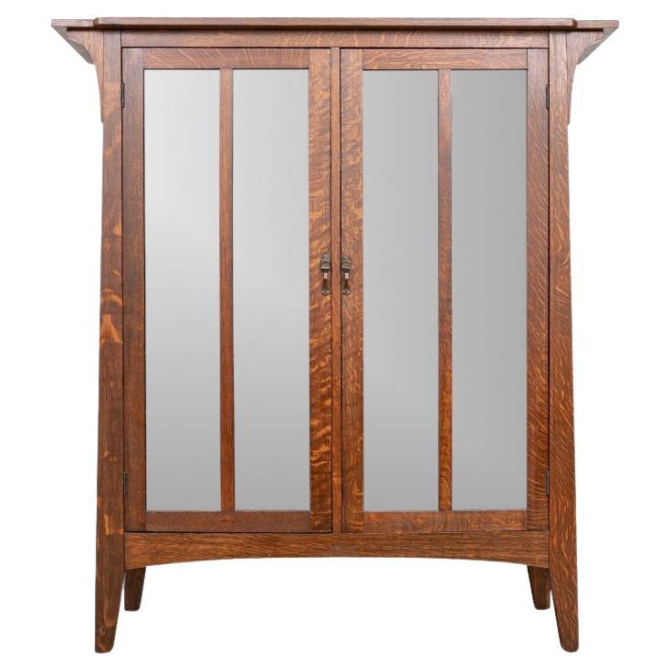 Charles P. Limbert Co. Arts & Crafts American Two-Door Bookcase, circa 1910 For Sale