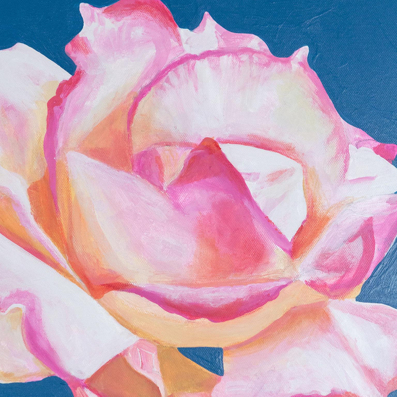 Rosa de agosto - Still-Life Painting Gris de Charles Pachter